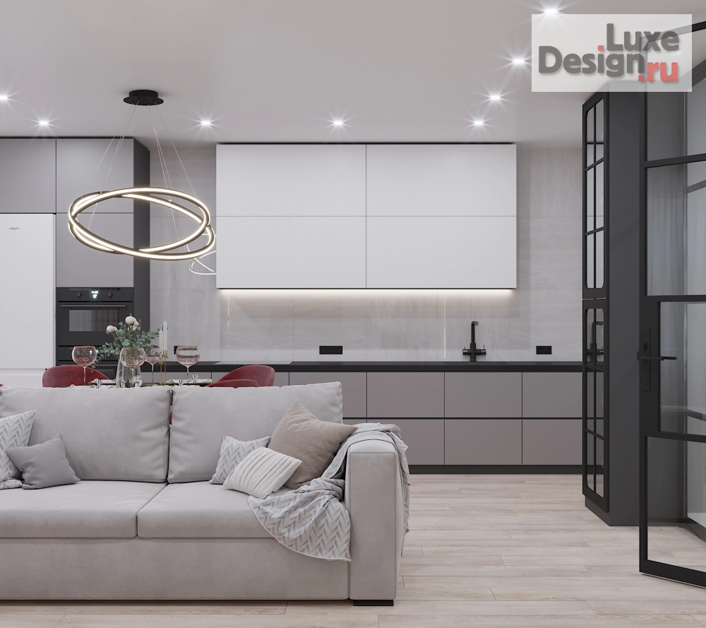 Дизайн интерьера гостиной "Кухня-гостиная" (фото 4)