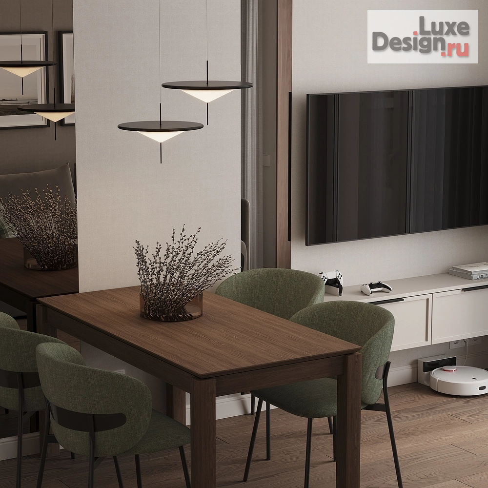 Дизайн интерьера двухкомнатной квартиры "Дизайн-проект квартиры в центре Ярославля в современном стиле, площадью 71м2" (фото 2)