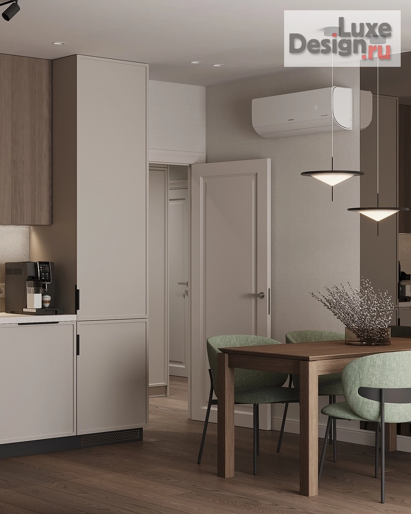 Дизайн интерьера двухкомнатной квартиры "Дизайн-проект квартиры в центре Ярославля в современном стиле, площадью 71м2" (фото 8)