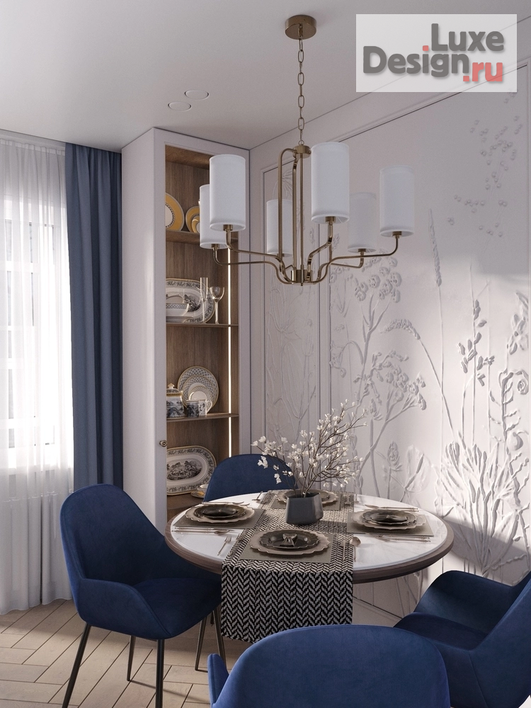 Дизайн интерьера трехкомнатной квартиры "Дизайн проект под названием 'Blue love'" (фото 1)
