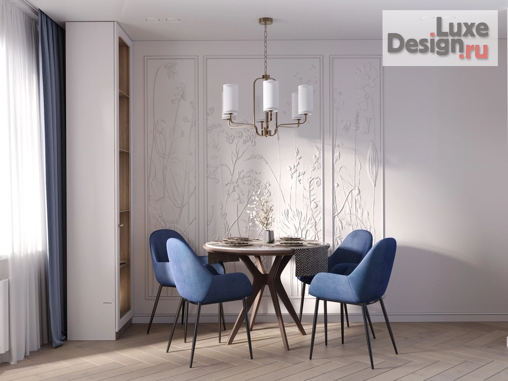 Дизайн интерьера трехкомнатной квартиры "Дизайн проект под названием 'Blue love'" (фото 12)