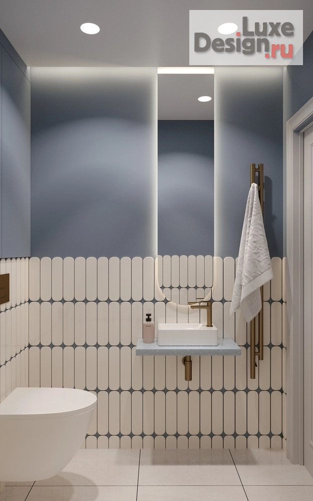 Дизайн интерьера трехкомнатной квартиры "Дизайн проект под названием 'Blue love'" (фото 40)