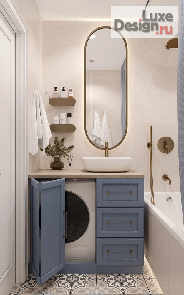 Дизайн интерьера трехкомнатной квартиры "Дизайн проект под названием 'Blue love'" (фото 25)