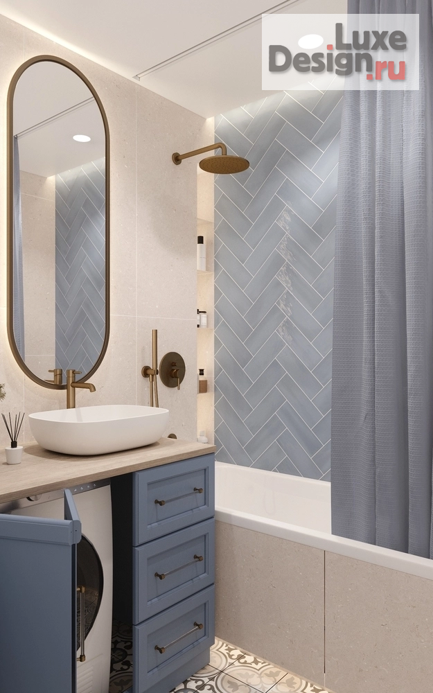 Дизайн интерьера трехкомнатной квартиры "Дизайн проект под названием 'Blue love'" (фото 26)