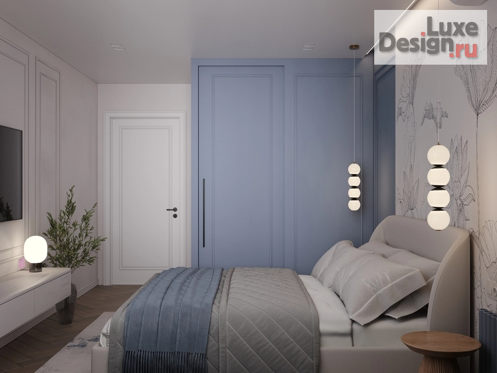 Дизайн интерьера трехкомнатной квартиры "Дизайн проект под названием 'Blue love'" (фото 36)