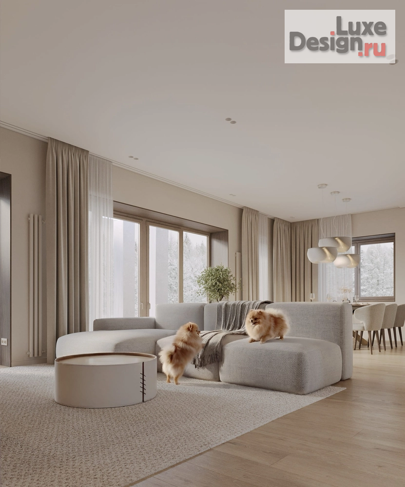 Дизайн интерьера загородного дома "Дизайн проект загородного дома 140 м2 'Шпиц House'" (фото 1)