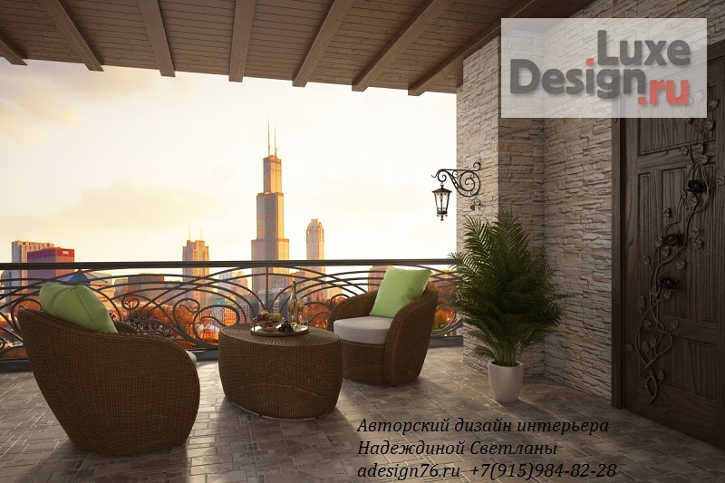 Дизайн интерьера лоджии "ТЕРАССА" (фото 2)