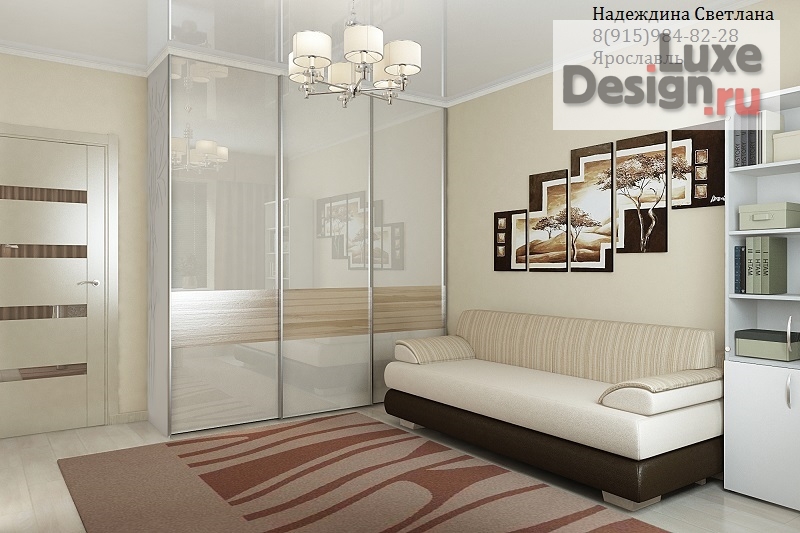 Дизайн интерьера кабинета "КАБИНЕТ С ЭЛЕМЕНТАМИ ЭКО СТИЛЯ" (фото 3)