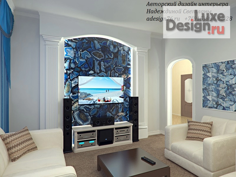 Дизайн интерьера гостиной "ГОСТИНАЯ" (фото 2)