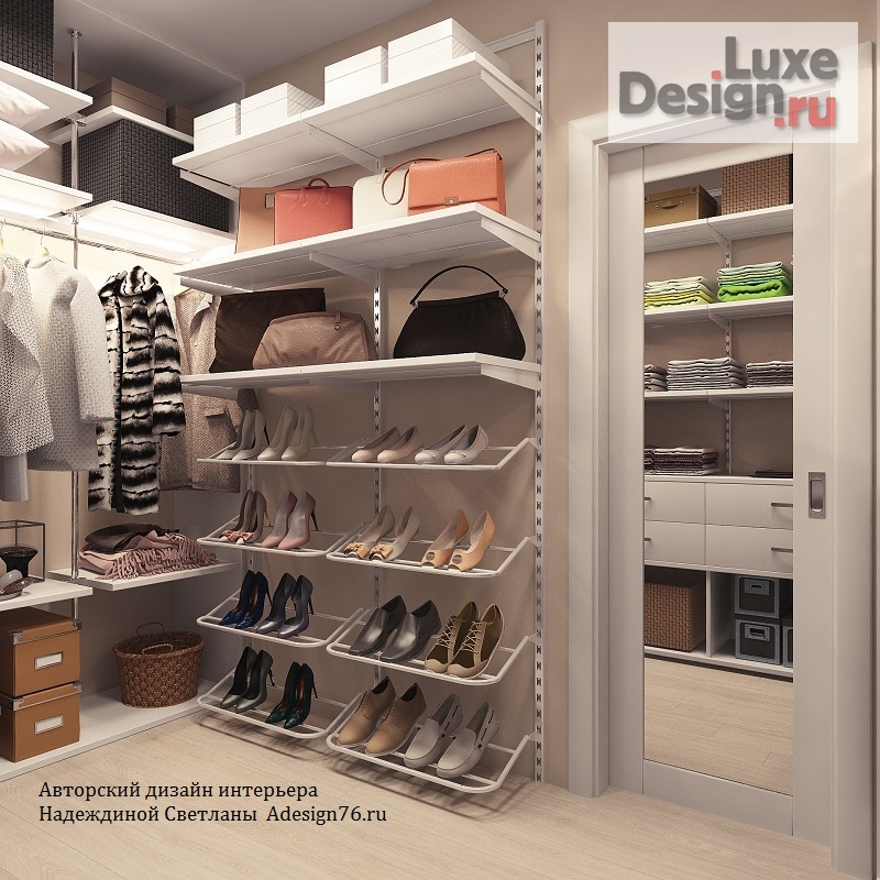 Дизайн интерьера квартиры "ГАРДЕРОБНАЯ КОМНАТА" (фото 1)