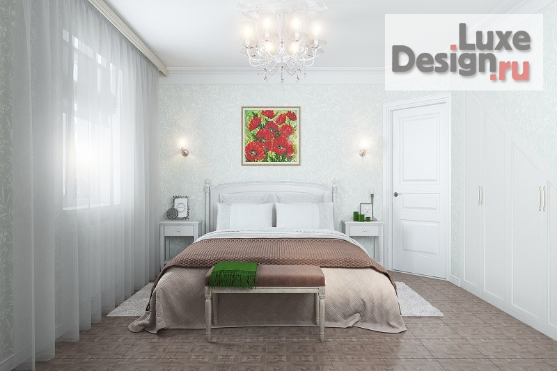 Дизайн интерьера спальни "БЕЛАЯ СПАЛЬНЯ" (фото 1)