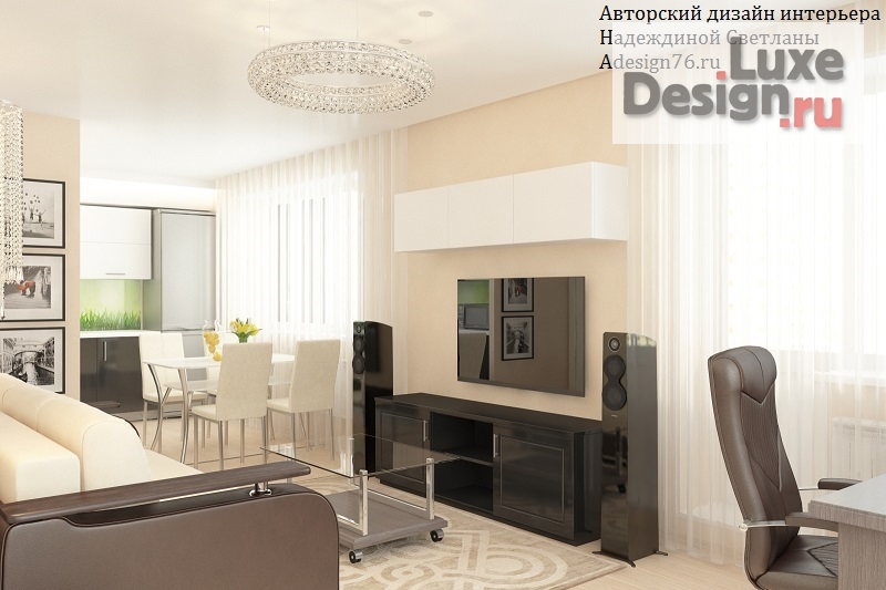 Дизайн интерьера однокомнатной квартиры "КВАРТИРА-СТУДИЯ В НОВОСТРОЙКЕ" (фото 8)