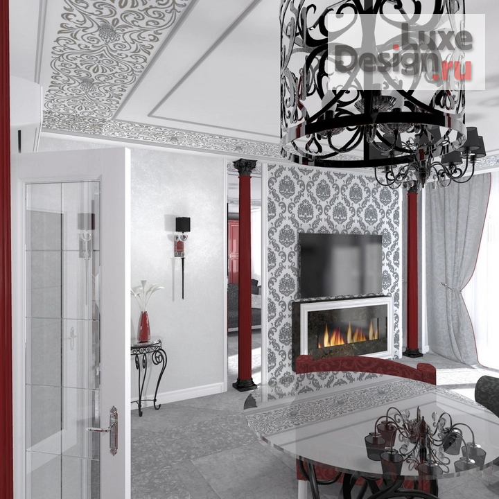 Дизайн интерьера гостиной "Проект кухни-гостиной" (фото 2)