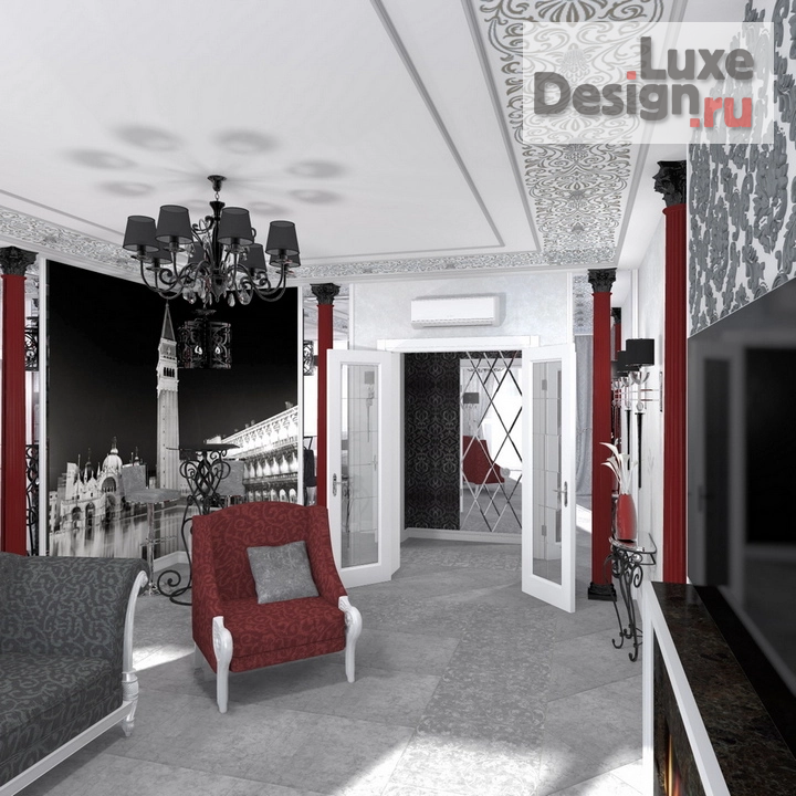 Дизайн интерьера гостиной "Проект кухни-гостиной" (фото 4)