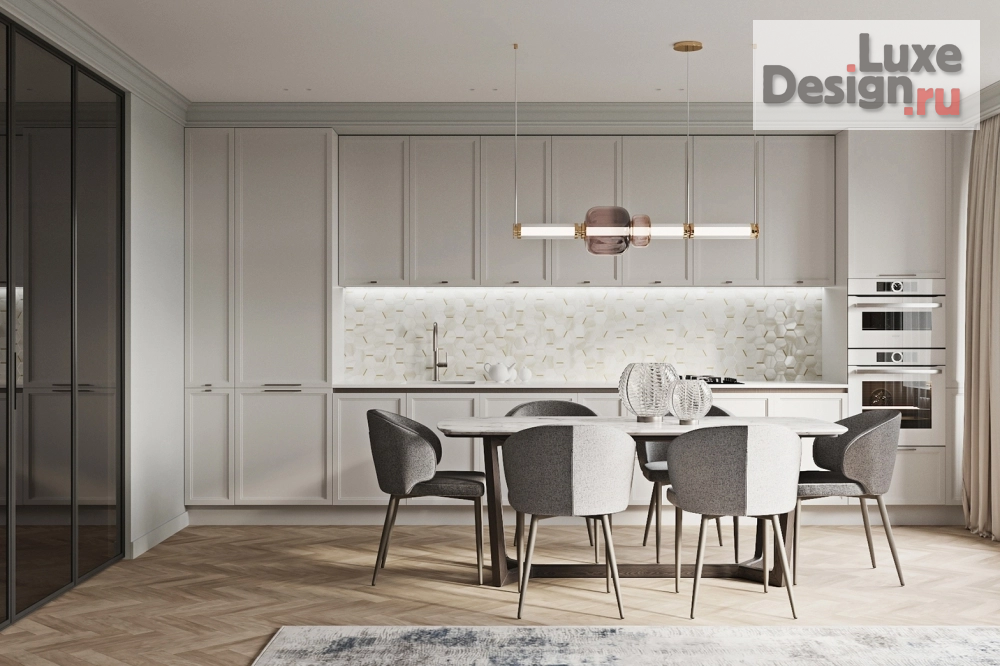 Дизайн интерьера трехкомнатной квартиры "ЖК Московская слобода" (фото 2)