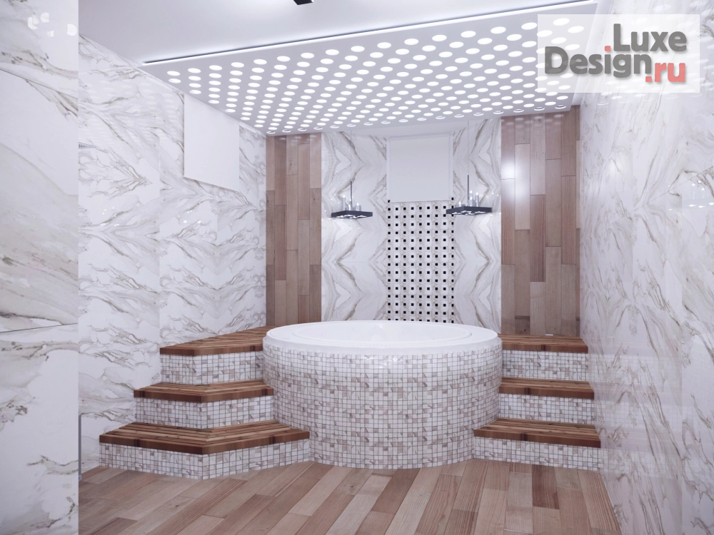 Дизайн интерьера коттеджа "Сауна в частном доме пос. Есенино г. Москва" (фото 1)