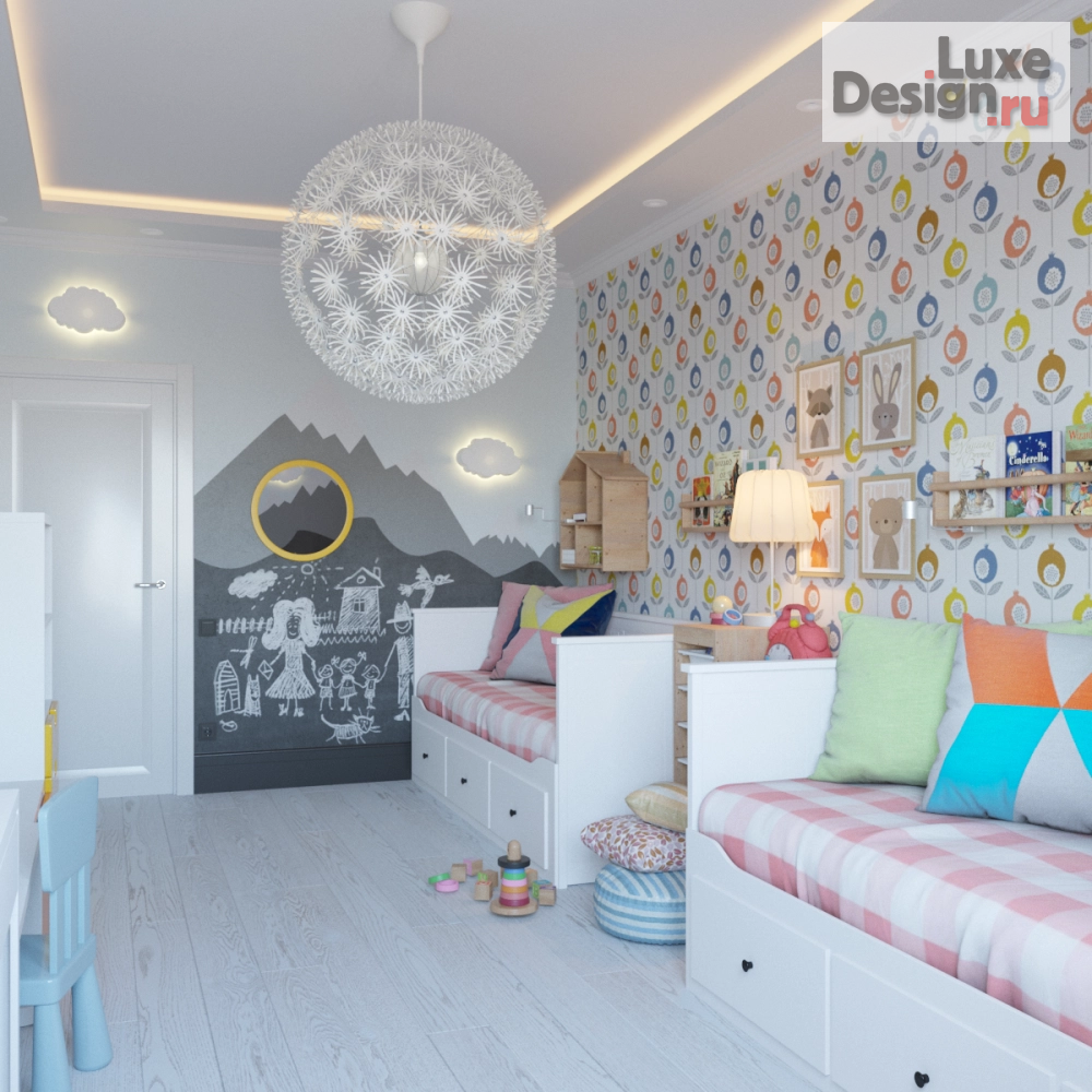 Дизайн интерьера детской "Дизайн проект детской комнаты. Город Ярославль." (фото 2)