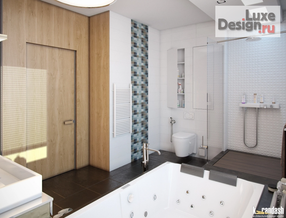 Дизайн интерьера квартиры студии " ванна комната" (фото 3)