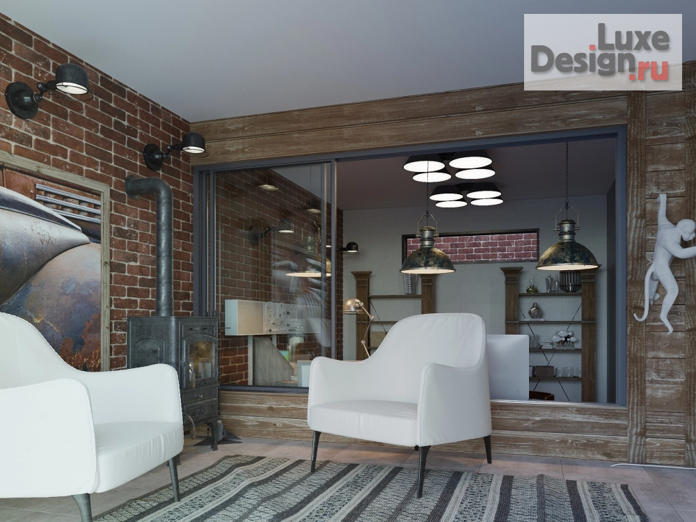 Дизайн интерьера таунхауса "лофт" (фото 3)